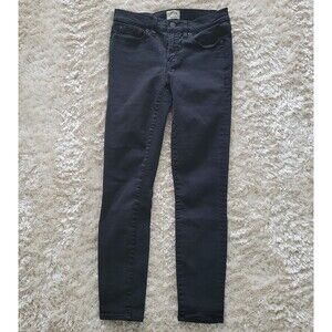 J Crew Jeans Toothpick Black Womens Size 27 Skinny Ankle Stretch Mid Rise
